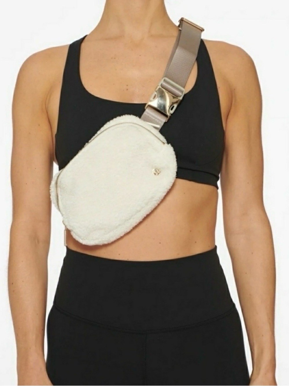 lululemon athletica Cream fleece Crossbody NWT